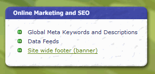 Select Site wide footer (banner)